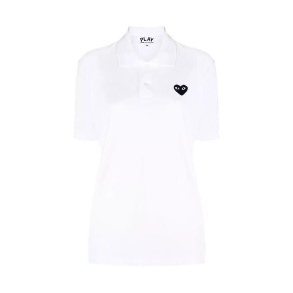 

Футболка polo mit play-herz white white Comme des Garçons, белый
