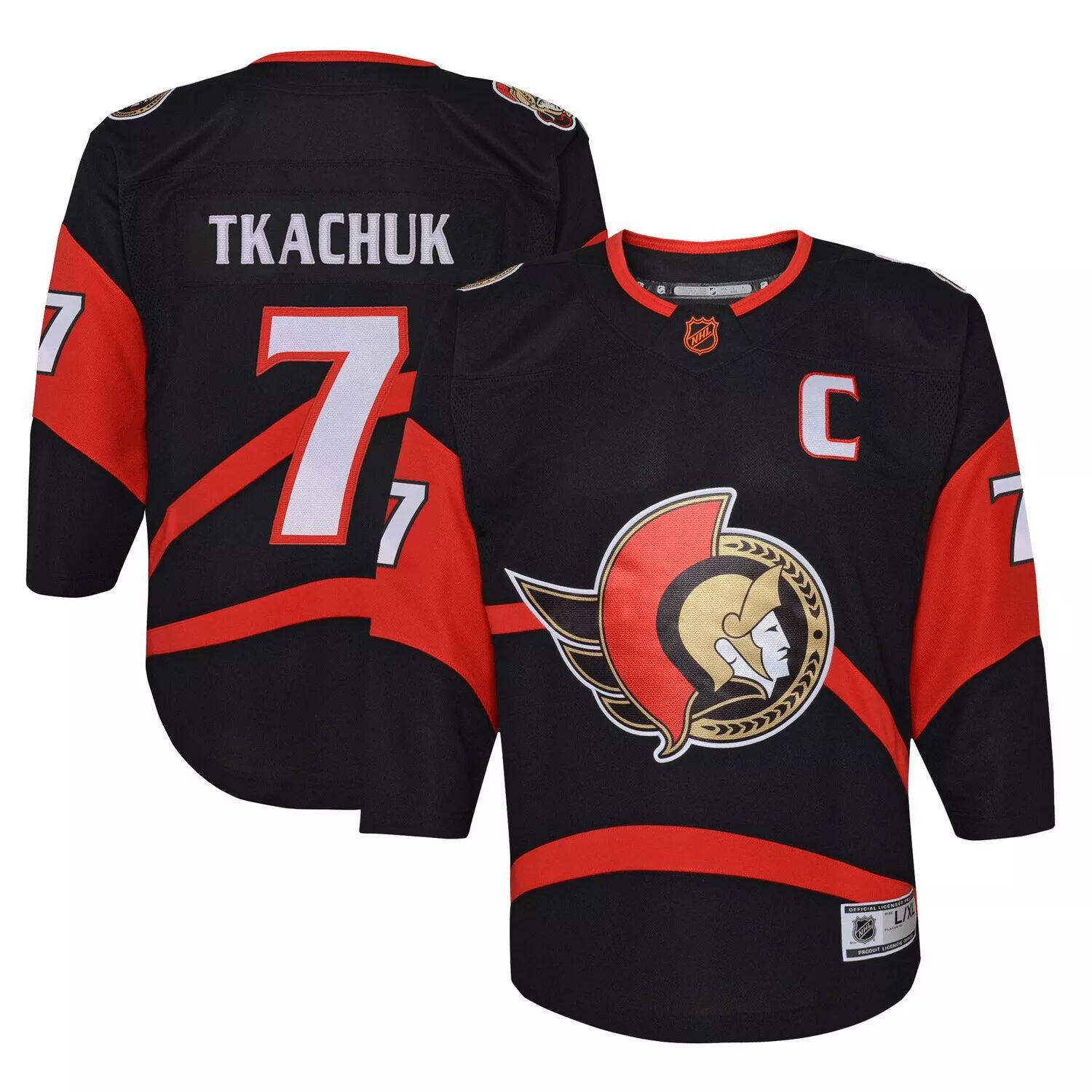 

Молодежная черная футболка премьер-плеера Брэди Ткачука Ottawa Senators Special Edition 2.0 Outerstuff