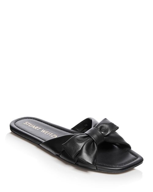 

Женские шлепанцы Sofia без шнуровки с бантом Stuart Weitzman, цвет Black