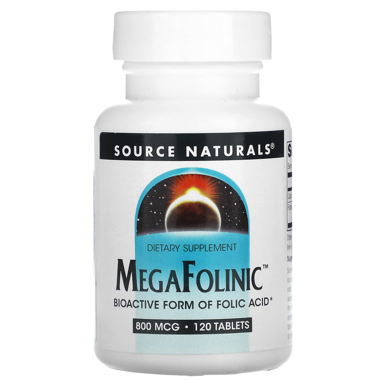 

MegaFolinic, 800 мкг, 120 таблеток, Source Naturals