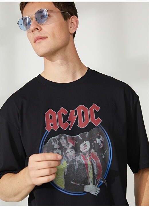 

Черная мужская футболка оверсайз с принтом Acdc Never Say Never, Черный