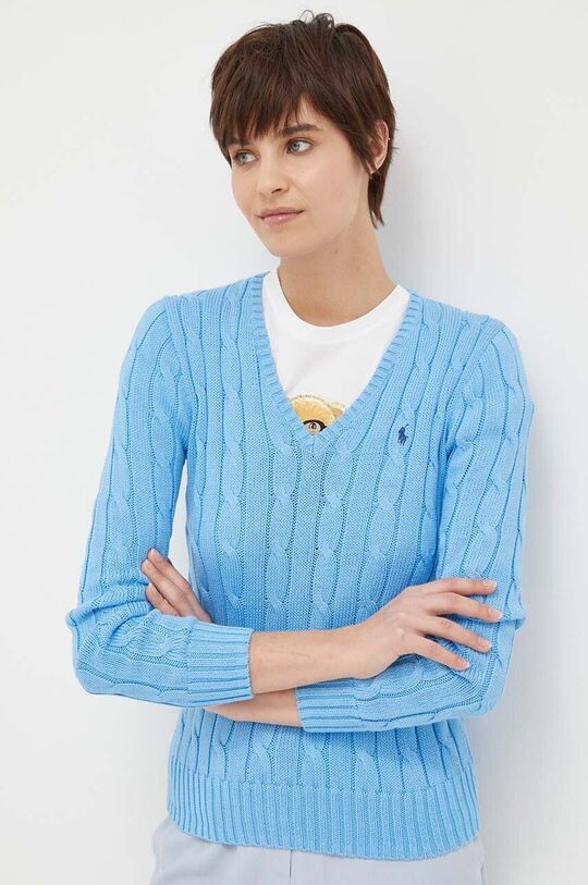 

Хлопковый свитер Polo Ralph Lauren, синий