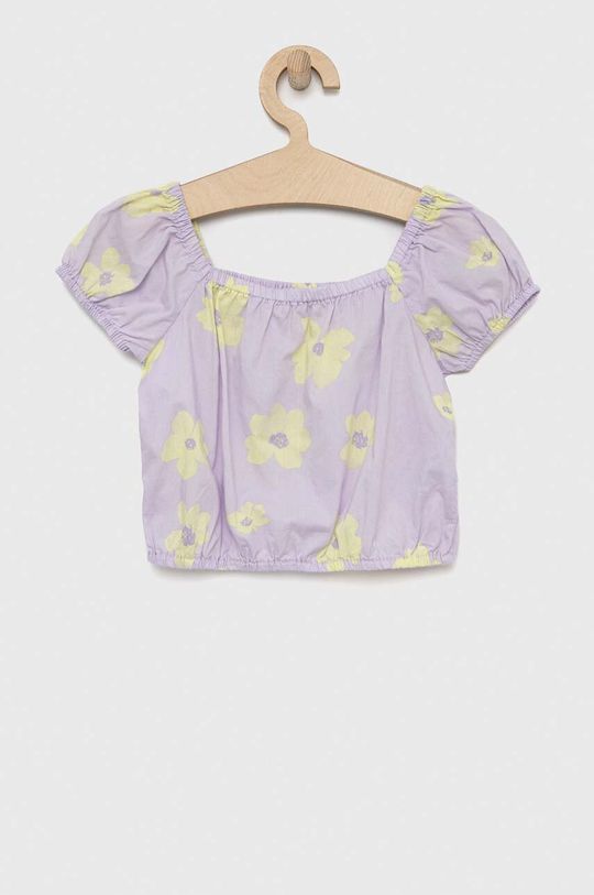 цена Детская льняная блузка GAP, фиолетовый