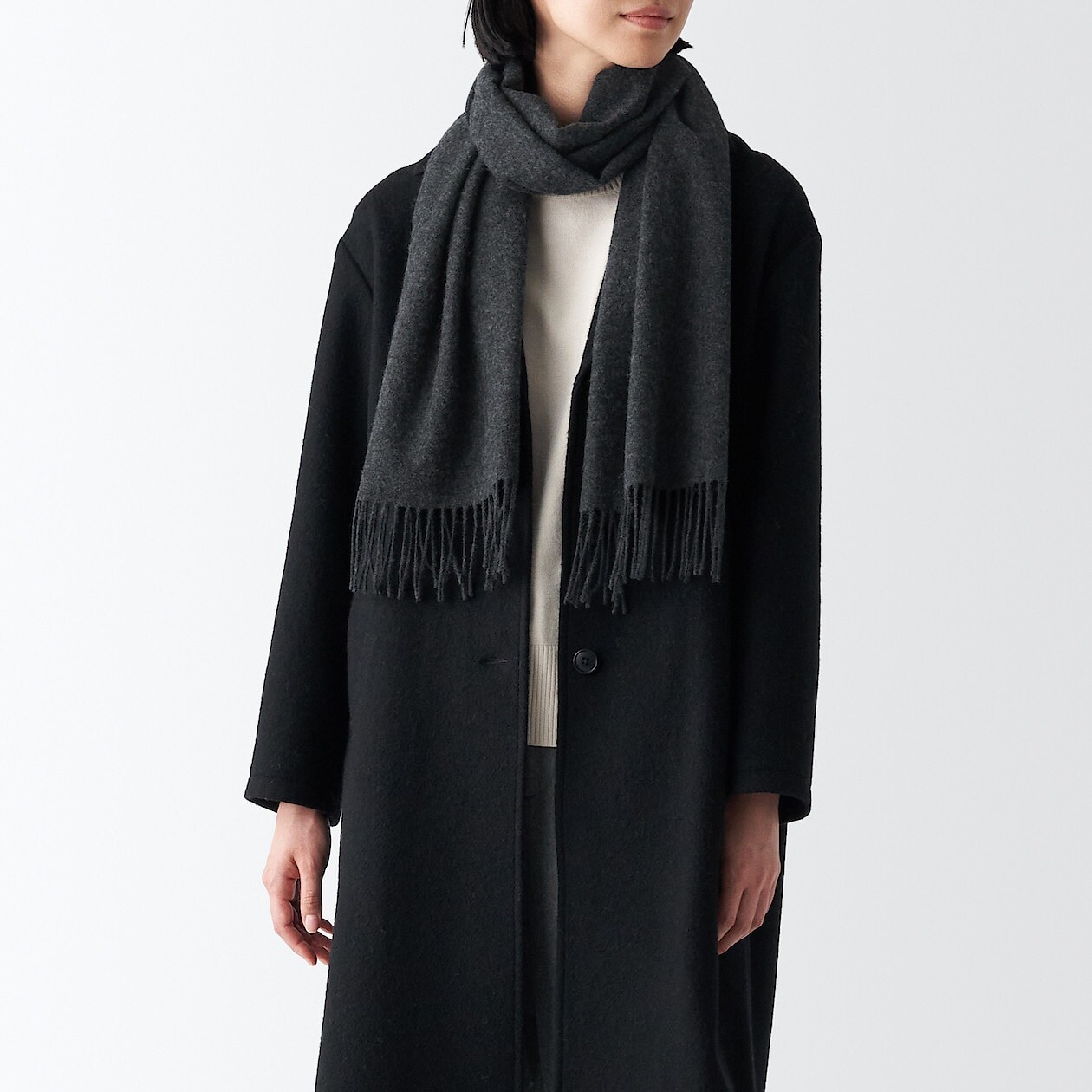 

Шерстяной глушитель MUJI, угольно-серый