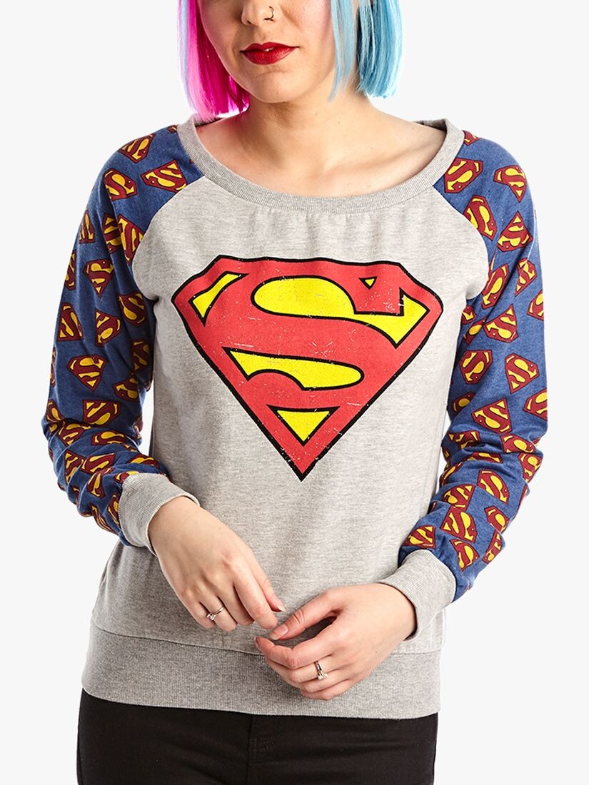 

Джемпер с логотипом Fabric Flavors Superman, серый