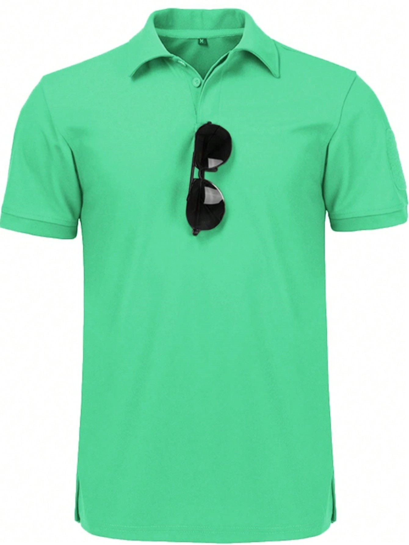 цена Мужская рубашка поло с коротким рукавом для отдыха, мятно-зеленый