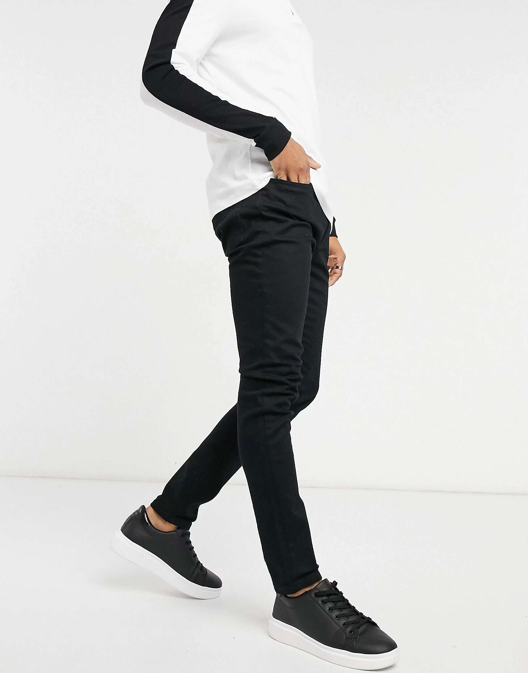 Черные эластичные джинсы скинни Topman черные эластичные джинсы скинни topman