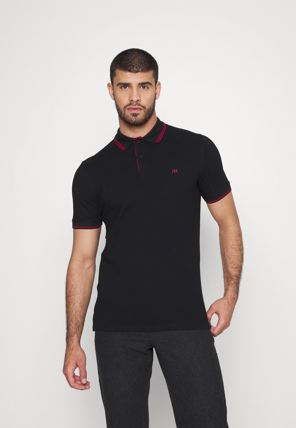 

Поло SLHAZE SPORT SS Selected Homme, черный