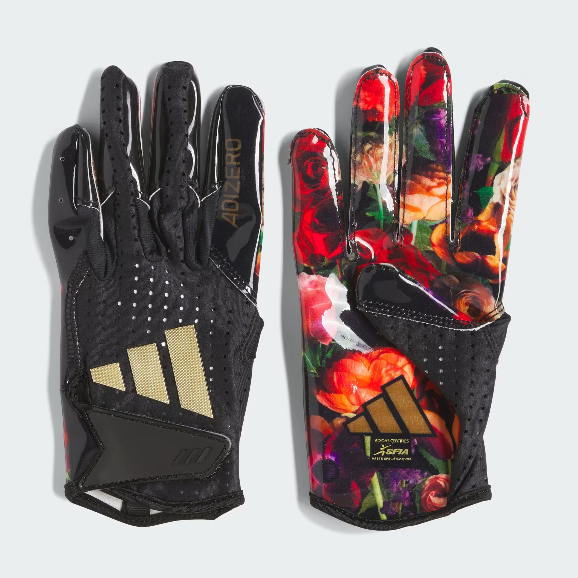 

Перчатки ADIZERO 14 ELECTRIC FLORAL Adidas, цвет Black/Metallic Gold