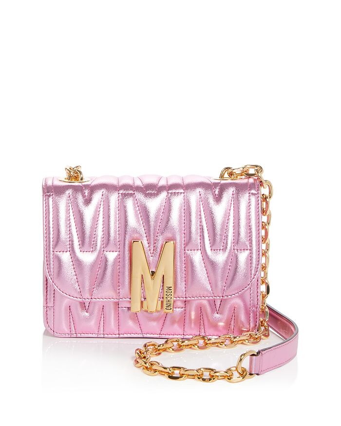 

Стеганая кожаная сумка через плечо Moschino