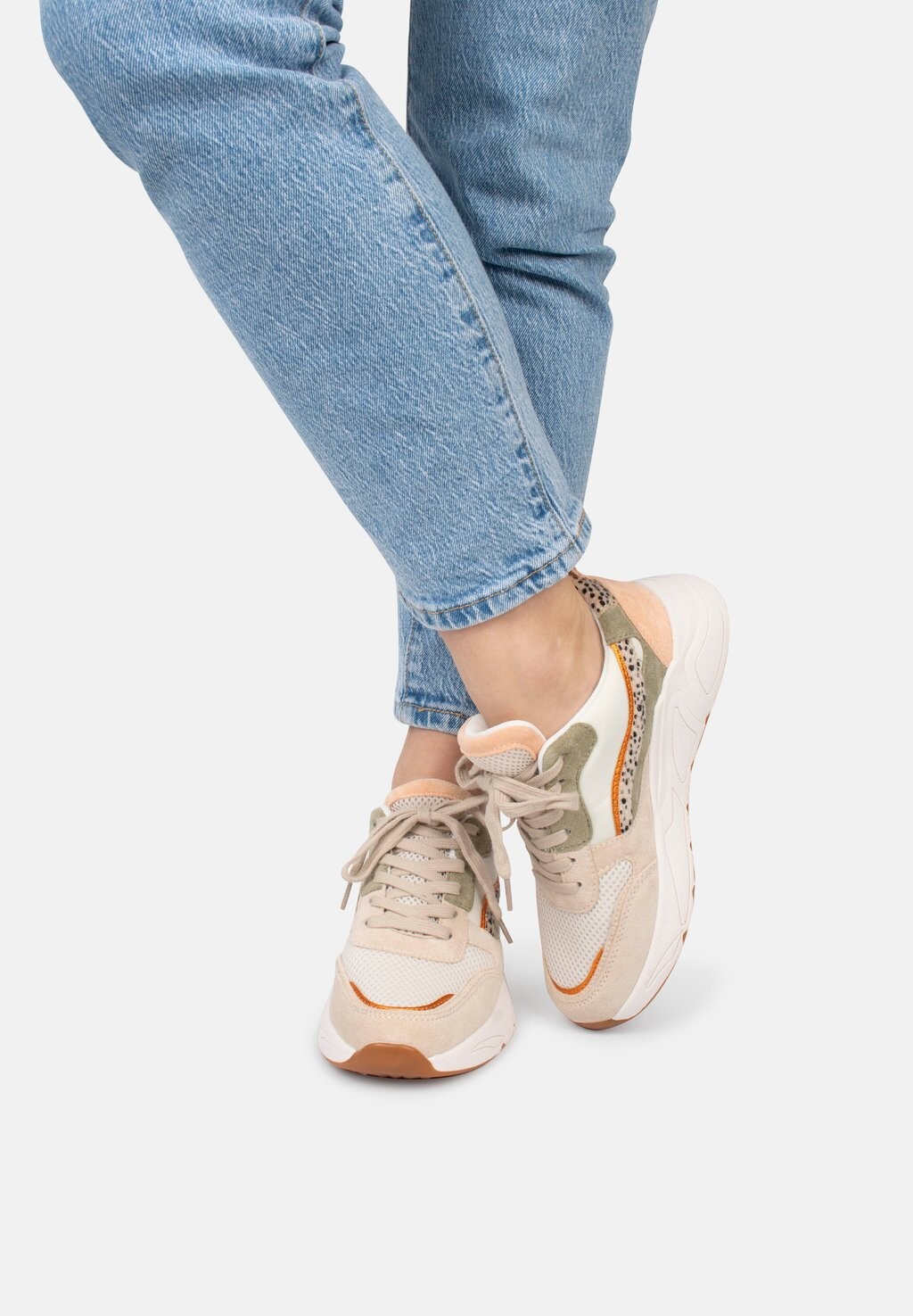 

Кроссовки низкие CAROCEL Posh by Poelman, цвет beige with combination