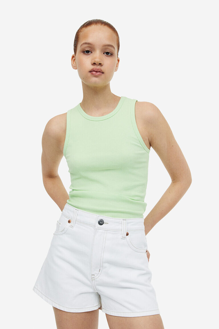 

Топ жилета в рубчик H&M, зеленый