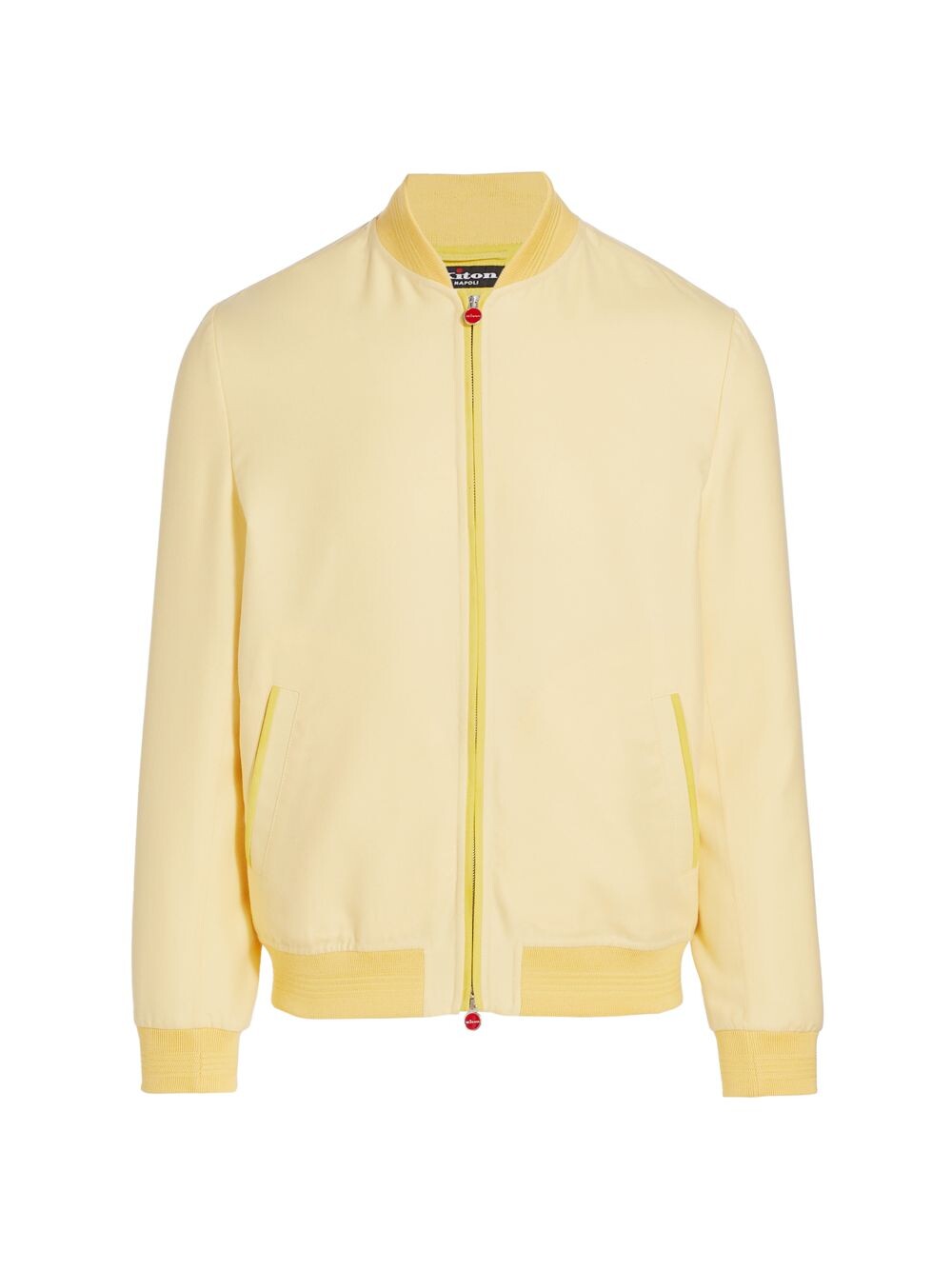 

Кашемировый бомбер на молнии Kiton, желтый