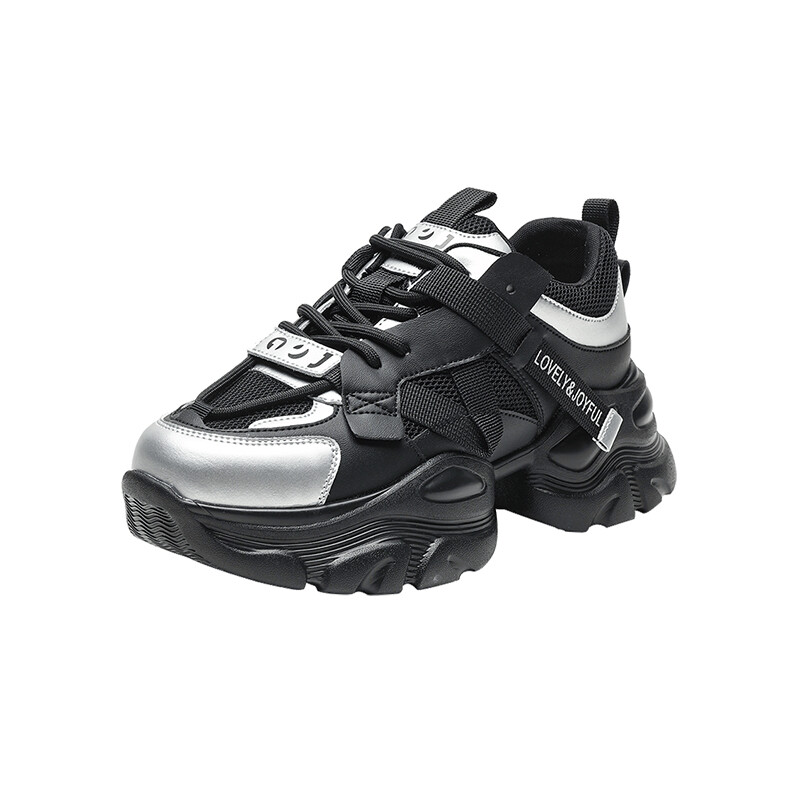 

Кроссовки женские толстые низкие Josiny, цвет Black/Silver