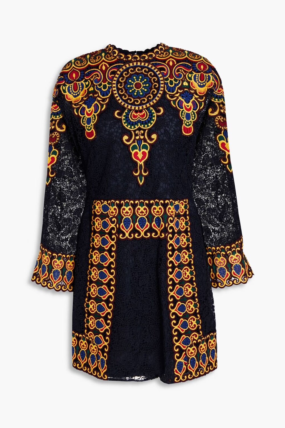

Платье мини из кружева макраме Valentino Garavani, черный