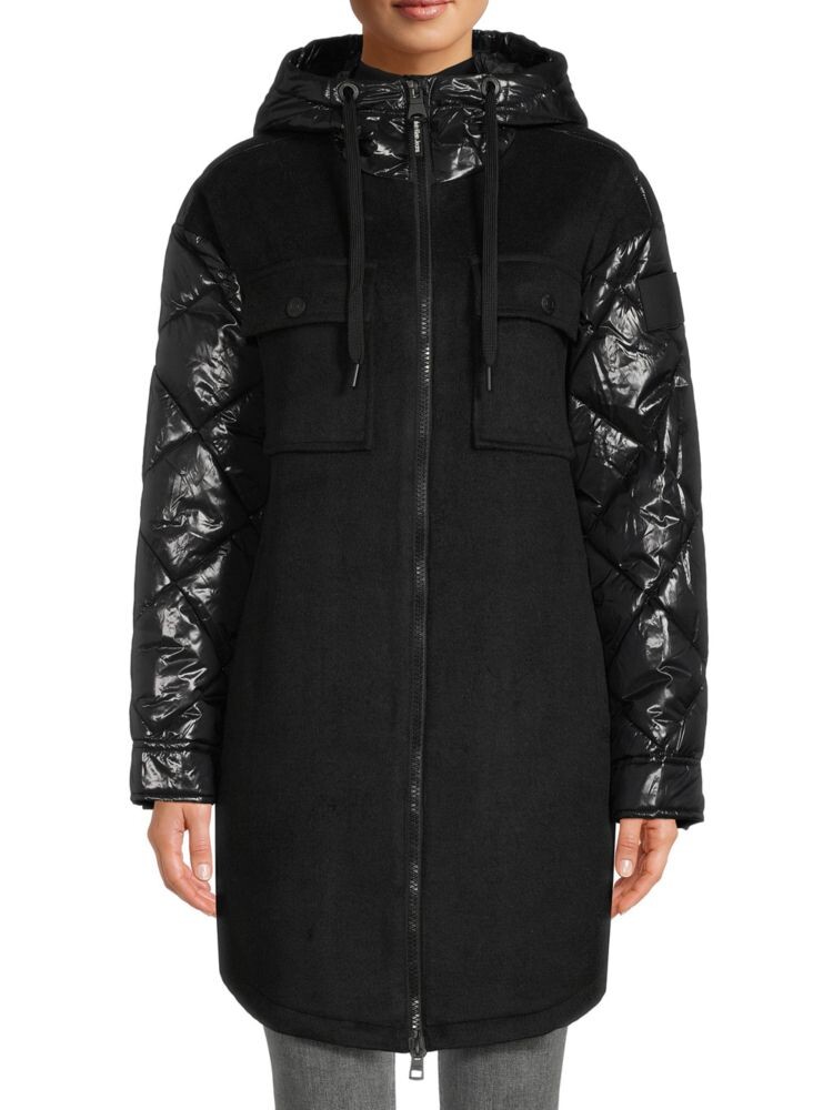

Пуховик смешанной техники Calvin Klein, черный
