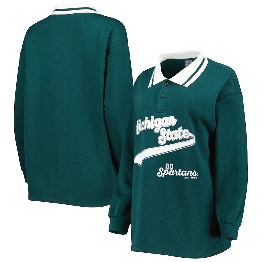 

Поло с длинным рукавом Gameday Couture Michigan State Spartans, зеленый