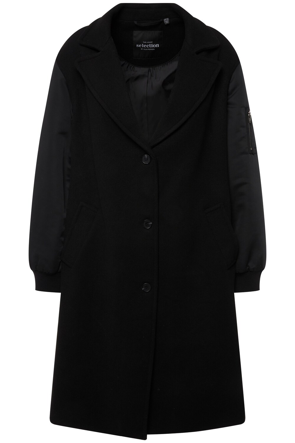 Межсезонное пальто Ulla Popken, черный межсезонное пальто ulla popken пестрый коричневый