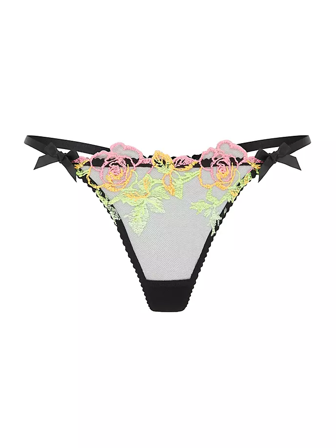 

Трусики Callypso с цветочной вышивкой Agent Provocateur, черный
