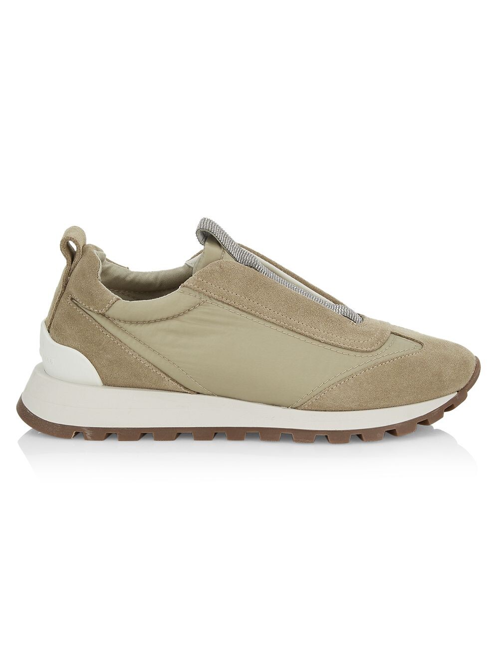 

Кроссовки без застежек Monili-Trim Brunello Cucinelli, бежевый