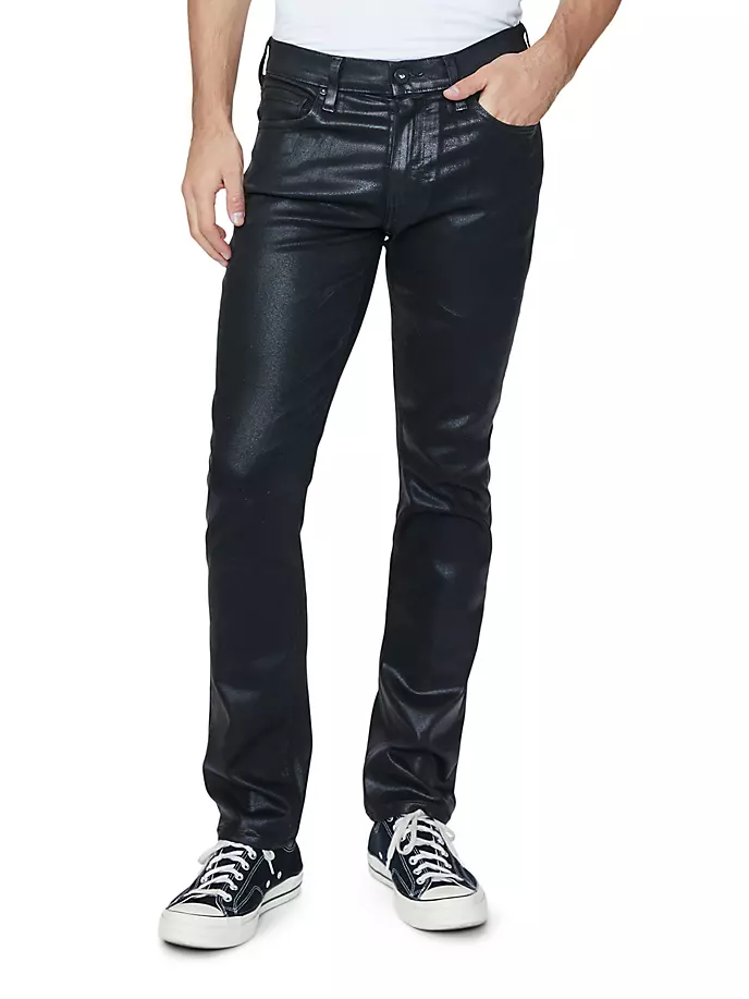 

Черные узкие джинсы Lennox с покрытием Paige, цвет black coated