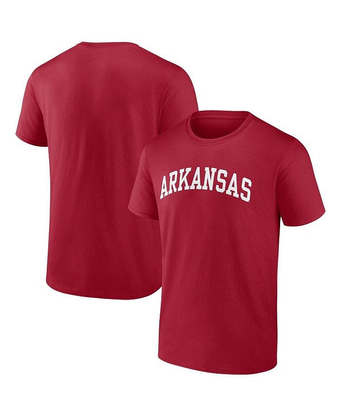 

Мужская футболка с логотипом Cardinal Arkansas Razorbacks Basic Arch Fanatics, красный