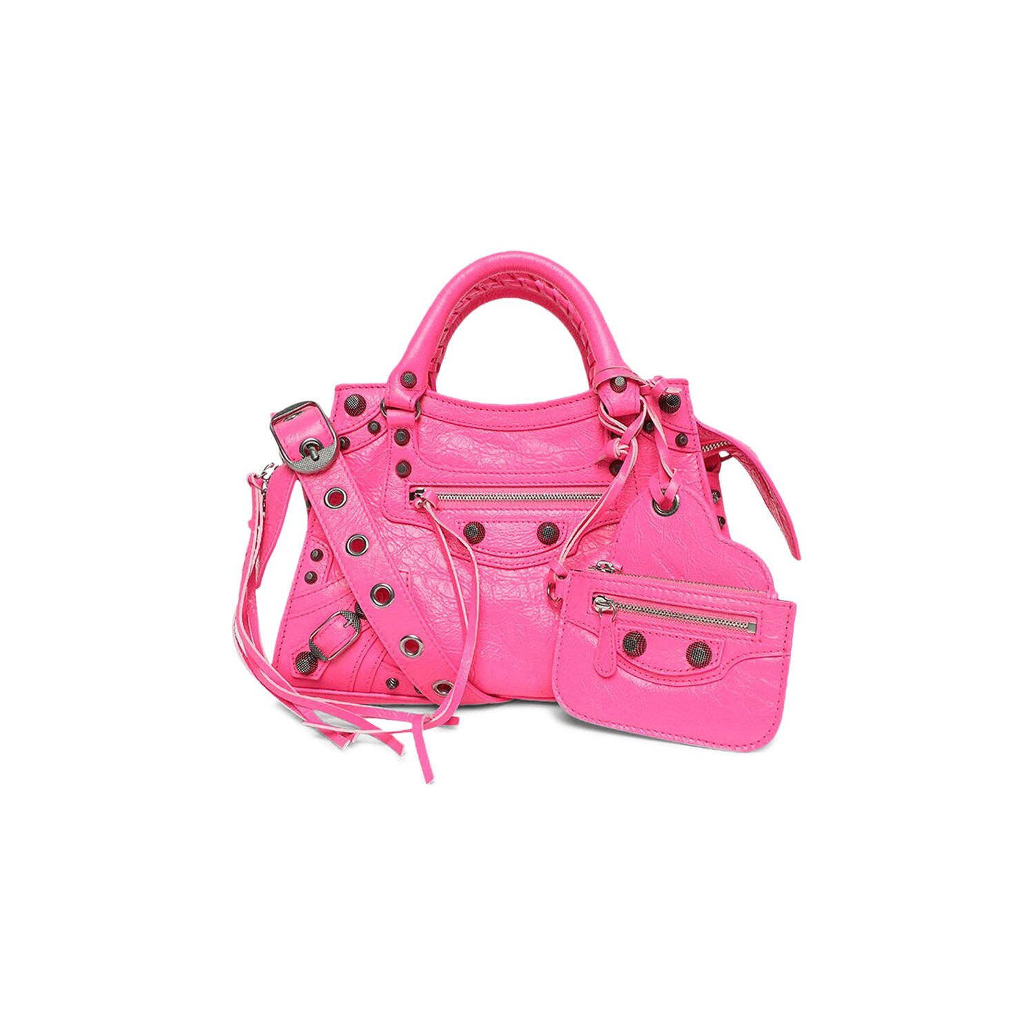 

Сумка Balenciaga XS Neo Cagole, цвет Розовый флюоресцентный