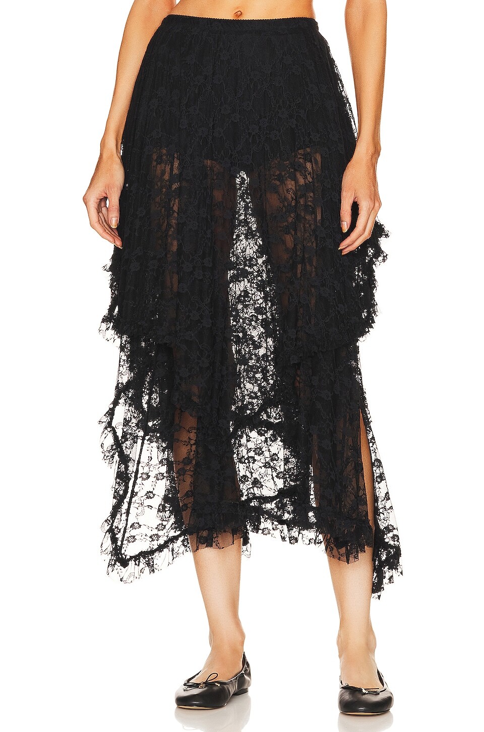 

Юбка Free People X Intimately FP French Courtship, черный