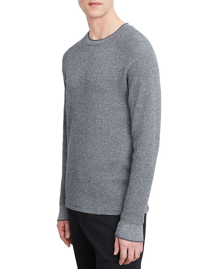 

Свитер с круглым вырезом и термозастежкой Mouline Slim Fit Vince, Серый