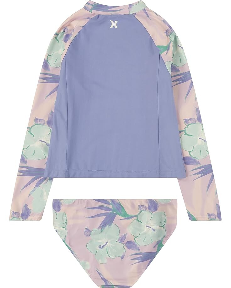 

Низ бикини Hurley UPF 50+ Rashguard and Bikini Bottoms Swimsuit Set, цвет Light Orchid