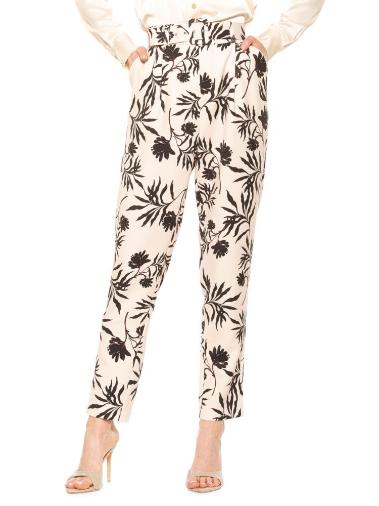 

Брюки-сигареты Zayna с поясом Alexia Admor, цвет Oat Floral