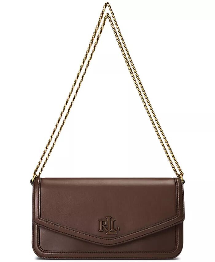

Маленькая сумка Sawyer из кожи наппа Lauren Ralph Lauren, коричневый