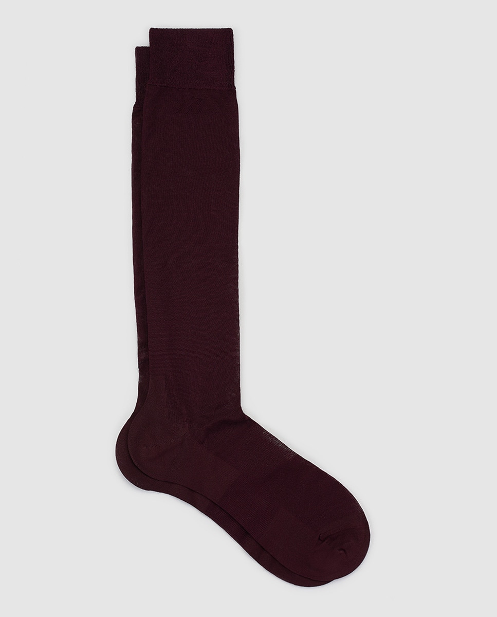 Мужские бордовые высокие носки ZD из шотландской пряжи ZD, гранатовый calcetines compresivos chaussette de compression medias de compresion calcetines de compresion calceta compresiva nurse sock