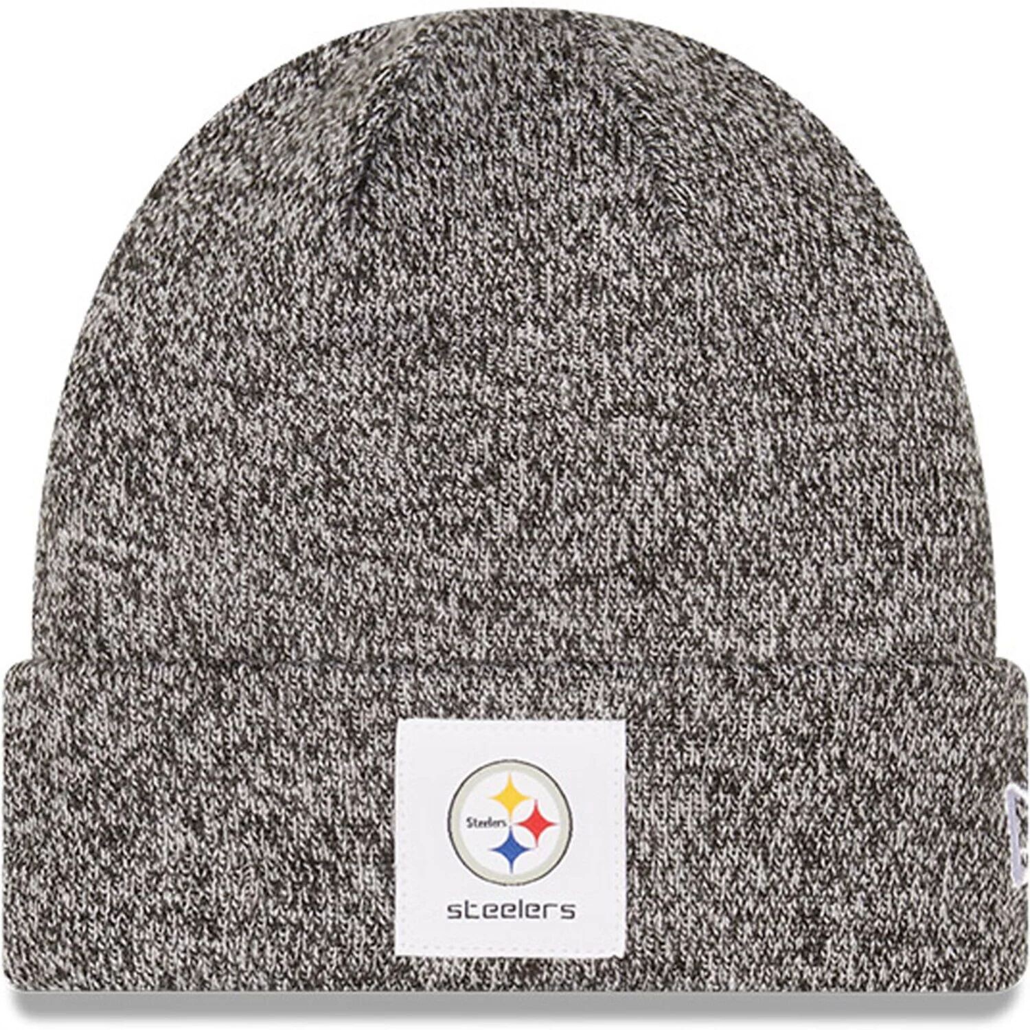 

Мужская черная вязаная шапка с манжетами New Era Pittsburgh Steelers Hamilton с манжетами