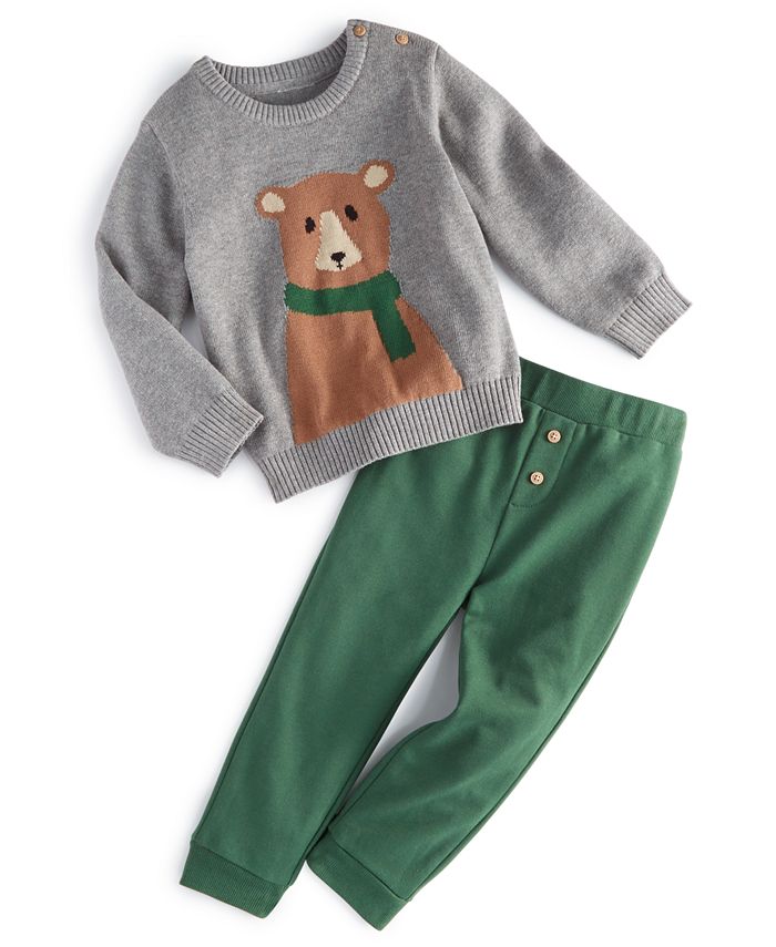 Свитер и штаны с медвежонком для маленьких мальчиков, комплект из 2 предметов First Impressions, серый