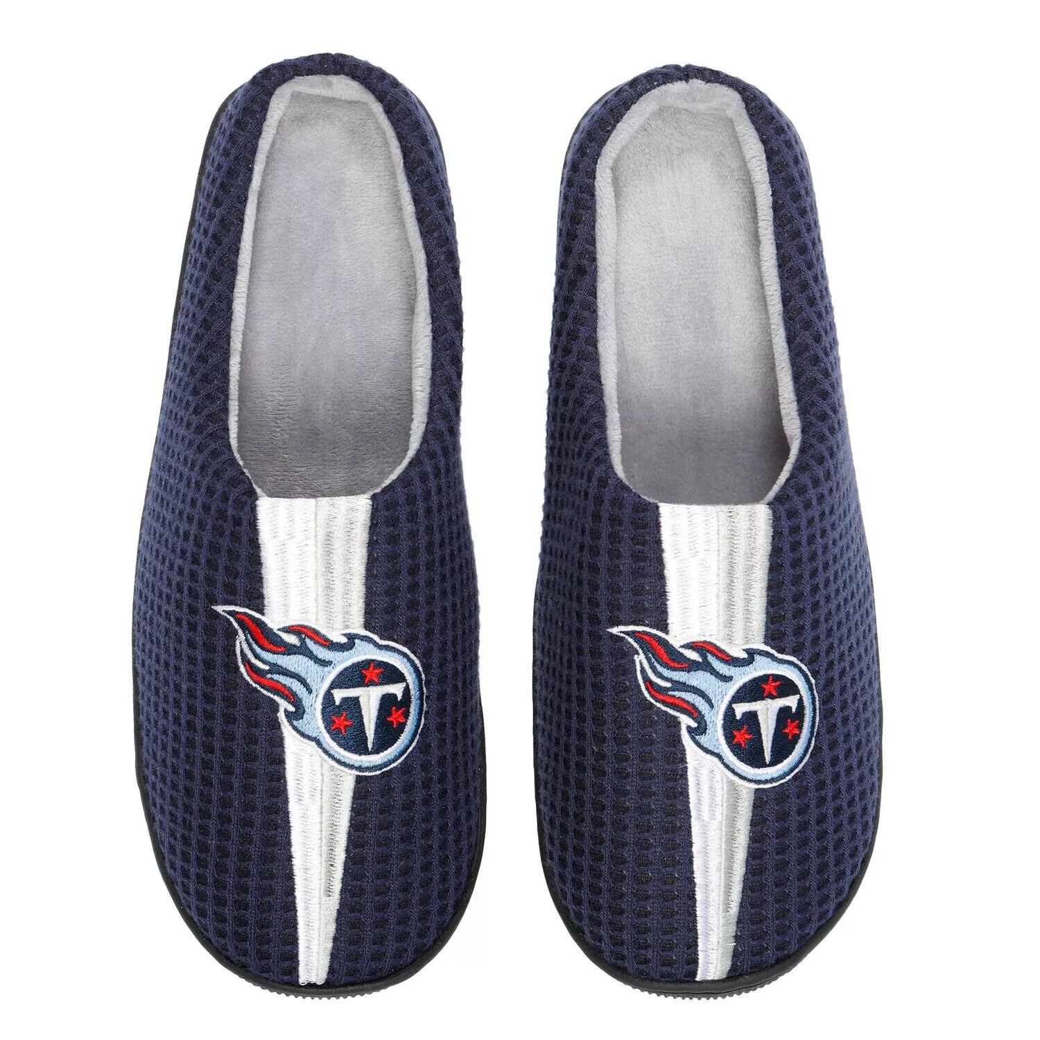 

Мужские шлепанцы темно-синего цвета с эффектом памяти Tennessee Titans Team Stripe FOCO