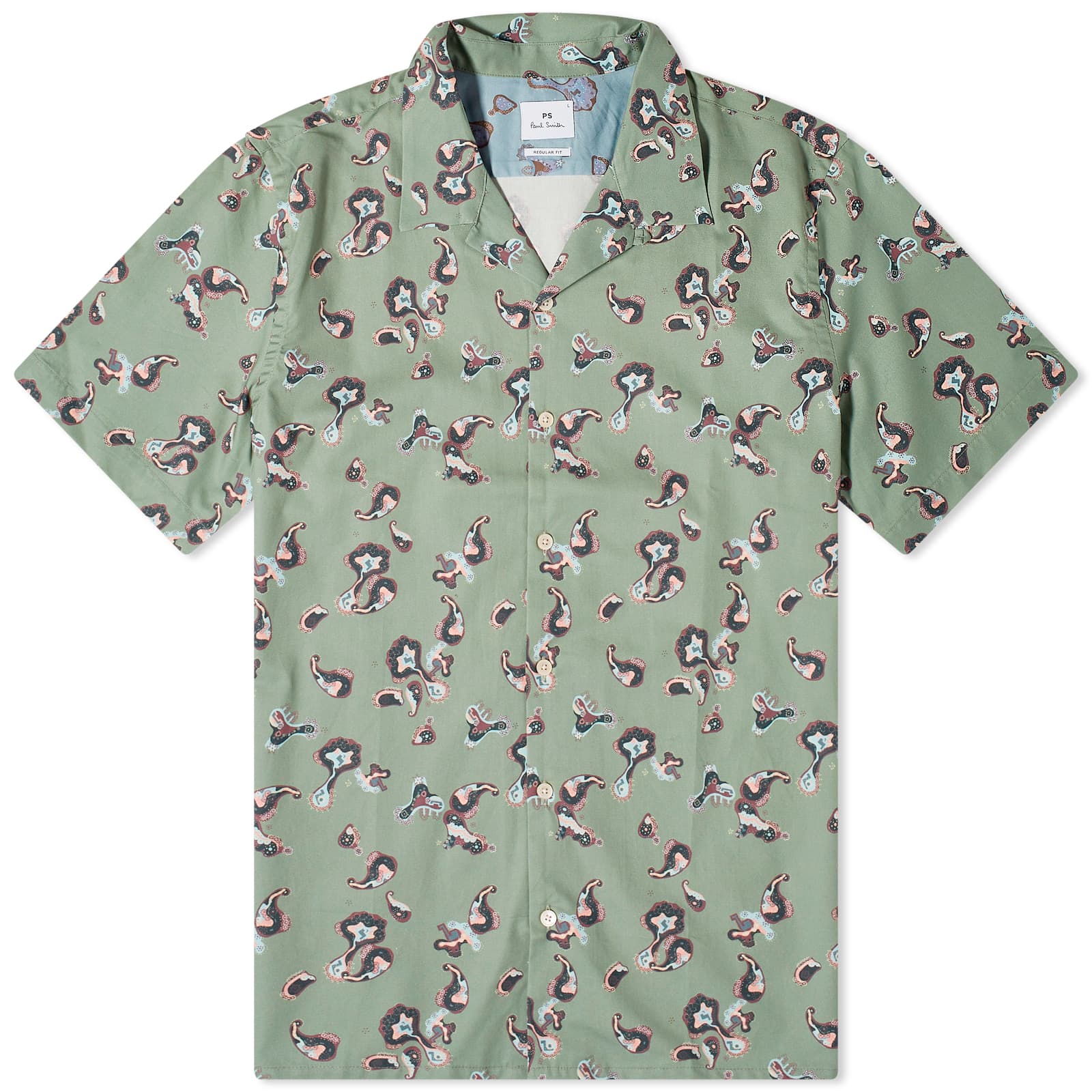 Рубашка Paul Smith Printed Vacation, зеленый