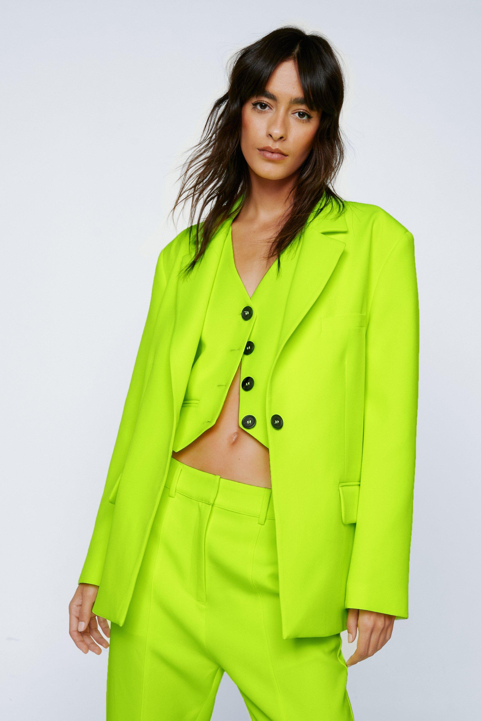 цена Однобортный пиджак премиум-класса строгого кроя Nasty Gal, зеленый