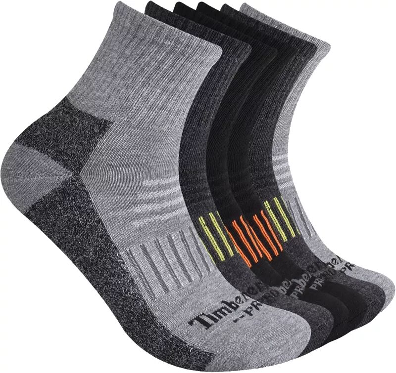 Мужские носки-четверти Timberland Pro с подушечкой — 6 шт., мультиколор