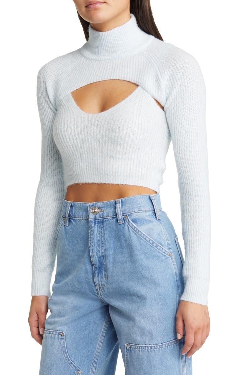 

Укороченный свитер с воротником-стойкой и вырезом BDG URBAN OUTFITTERS