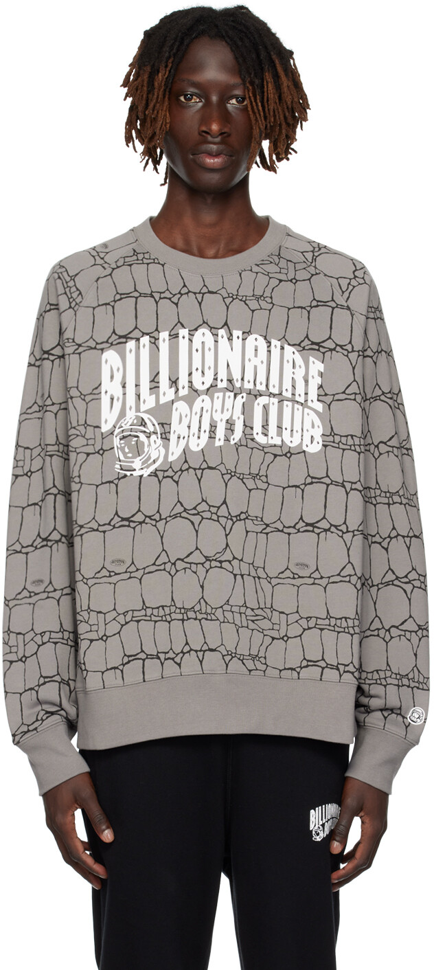

Серый свитшот с принтом Billionaire Boys Club