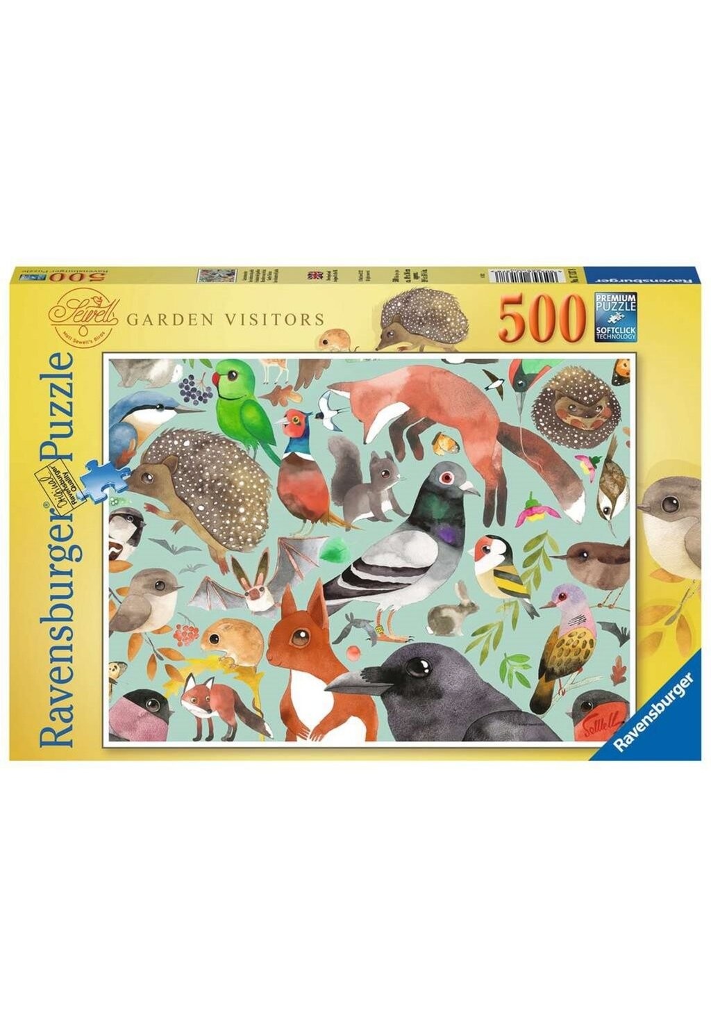 

Пазл 500 PIECES VISITORS TO THE GARDEN Ravensburger, цвет multi coloured