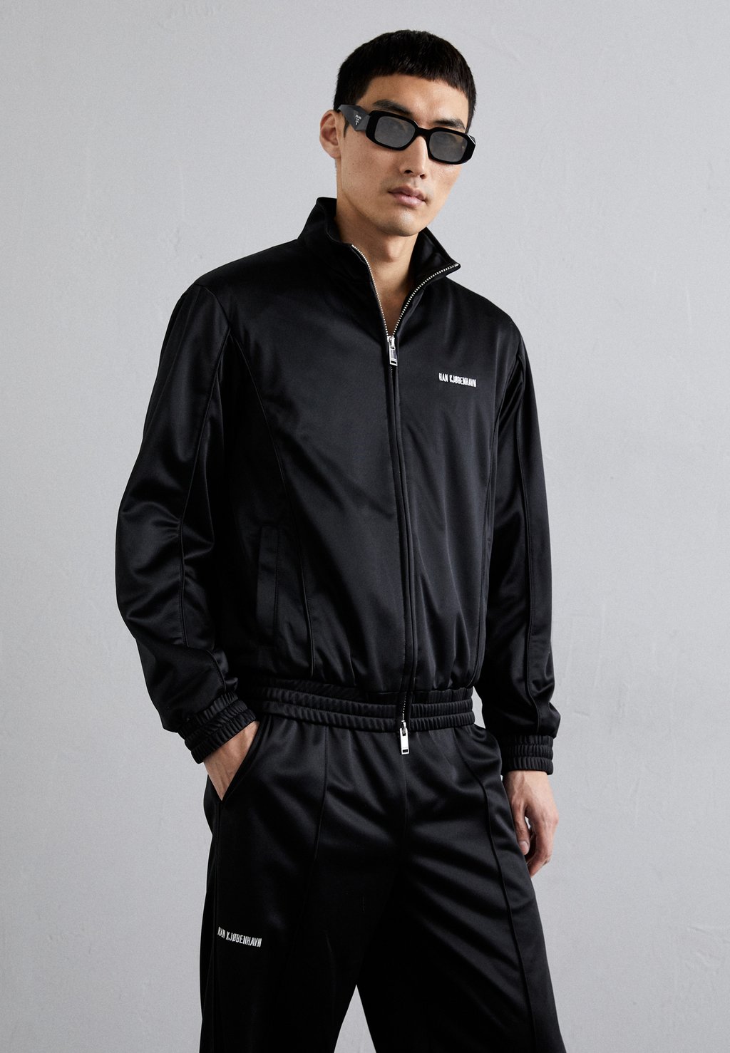 Спортивная куртка Track Han Kjøbenhavn, черный брюки han kjøbenhavn track pants размер xl черный