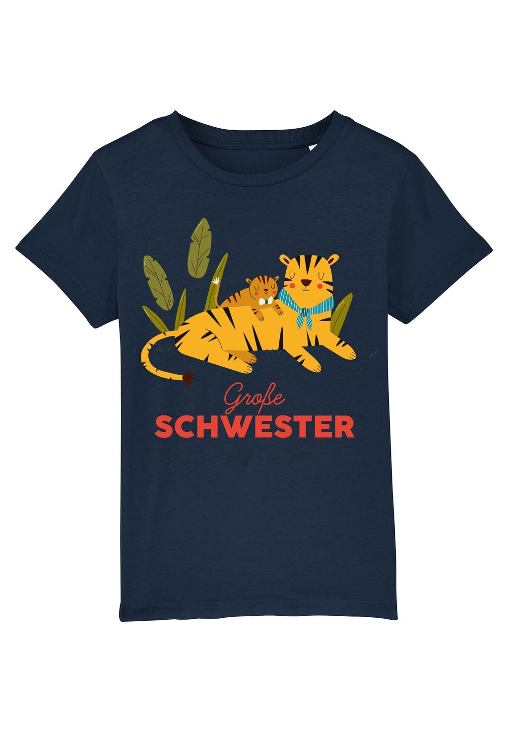

Футболка с принтом TIGER GROßE SCHWESTER Watapparel, цвет french navy