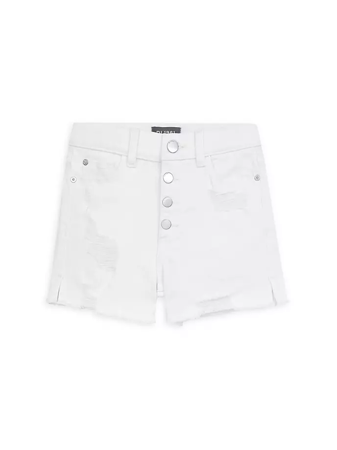 

Обрезанные шорты с потертостями для девочек Lucy Dl1961 Premium Denim, белый