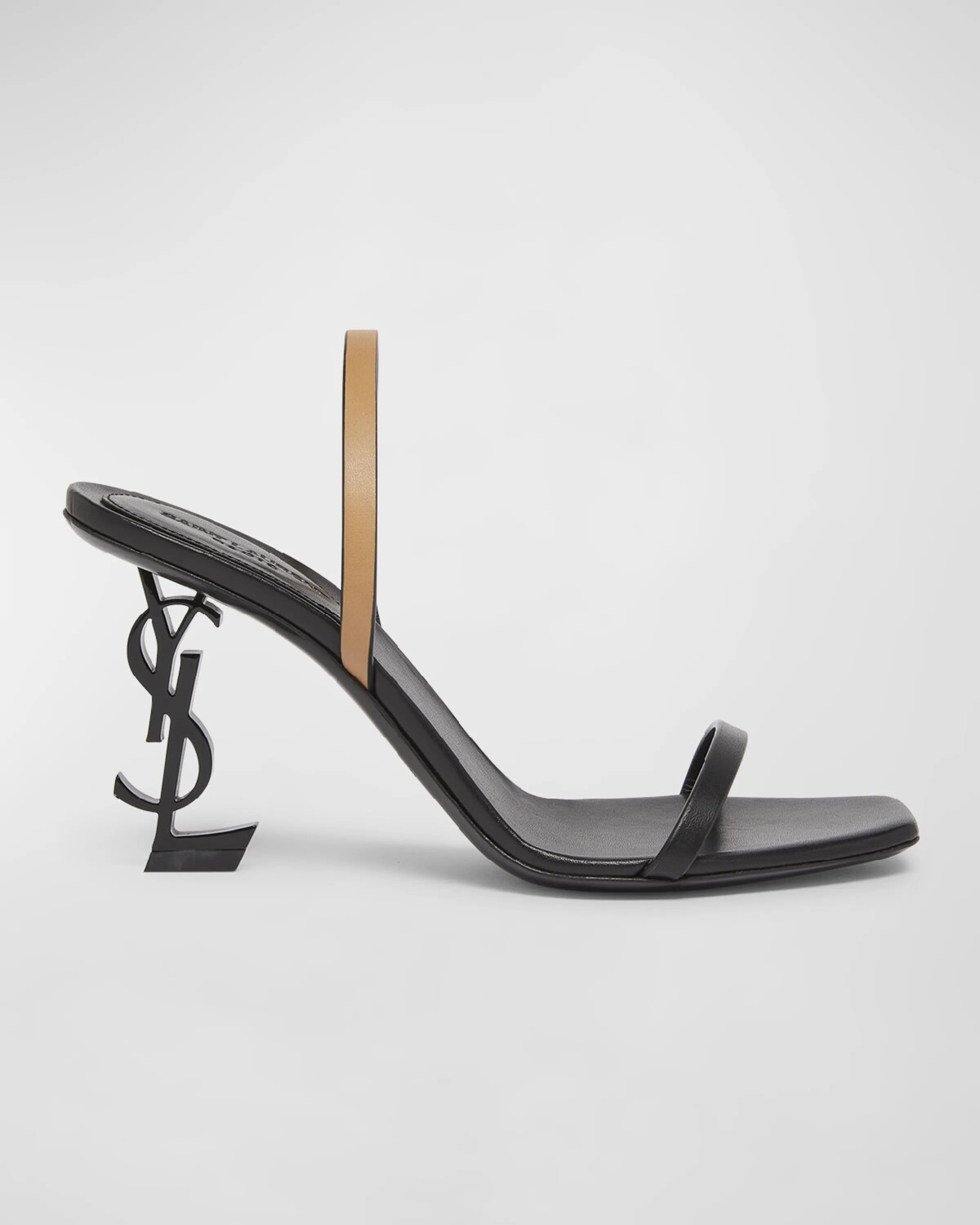 

Двухцветные шлепанцы Opyum YSL на каблуке Saint Laurent, цвет Noir/Brown
