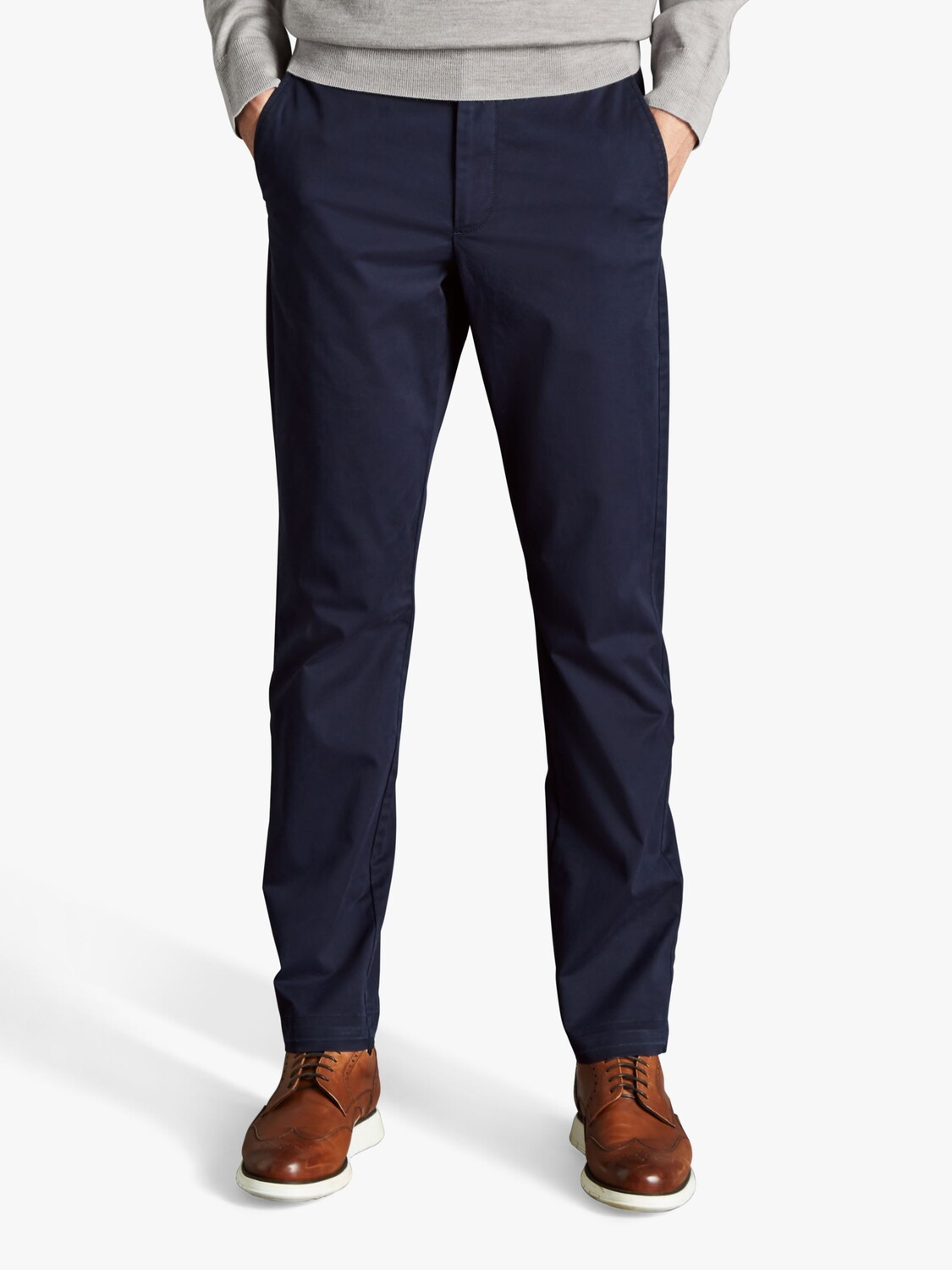 

Облегченные брюки Charles Tyrwhitt Slim Fit, темно-синие
