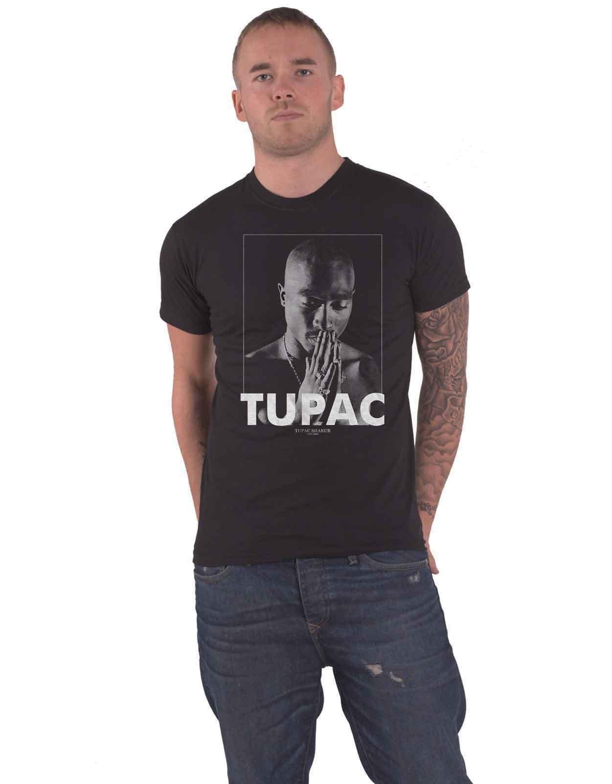 Молящаяся футболка Tupac, черный
