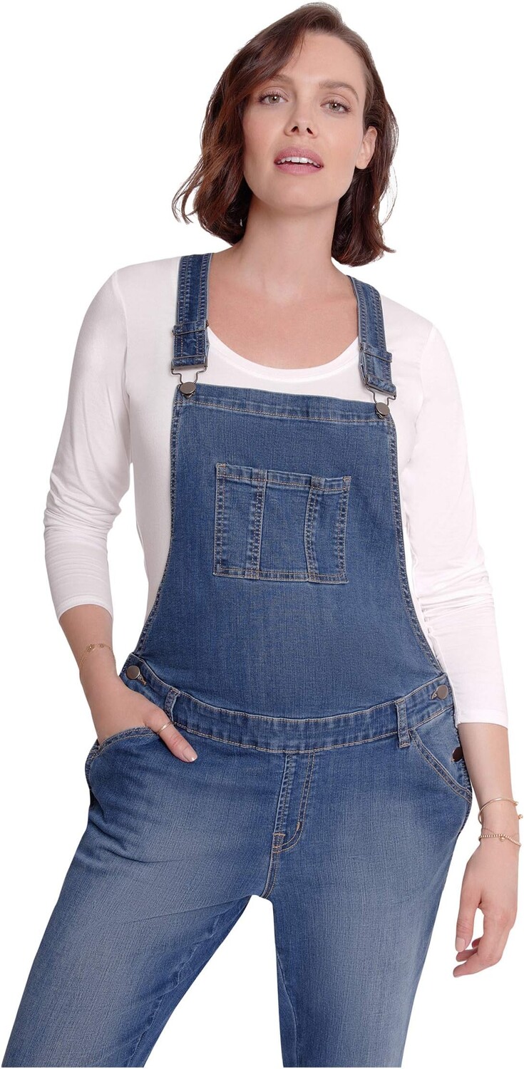 

Комбинезон Ingrid & Isabel Maternity Denim Overalls, цвет Medium Wash