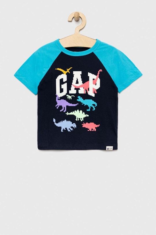 

Детская хлопковая футболка GAP, темно-синий